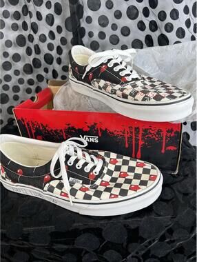 VANS ERA HOUSE OF TERROR IT LOSERS CLUB MEN'S SIZE 12 VNOA4U39ZPM BALLOONS RED
